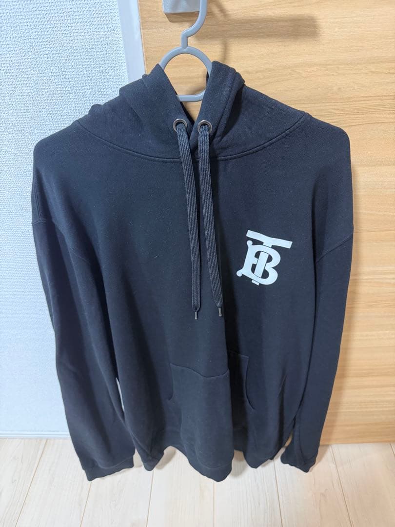 希少サイズ　極備品　XL BURBERRY TBロゴ　パーカー　ブラック