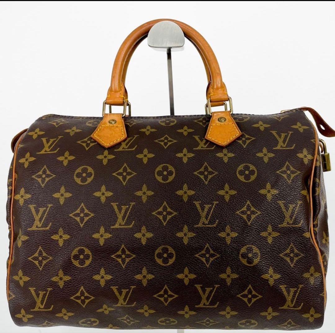 美品✨ルイヴィトン スピーディ30 モノグラム ハンドバッグ ボストン ヌメ革 LOUIS VUITTON ルイヴィトン スピーディ30 モノグラム ハンドバッグ