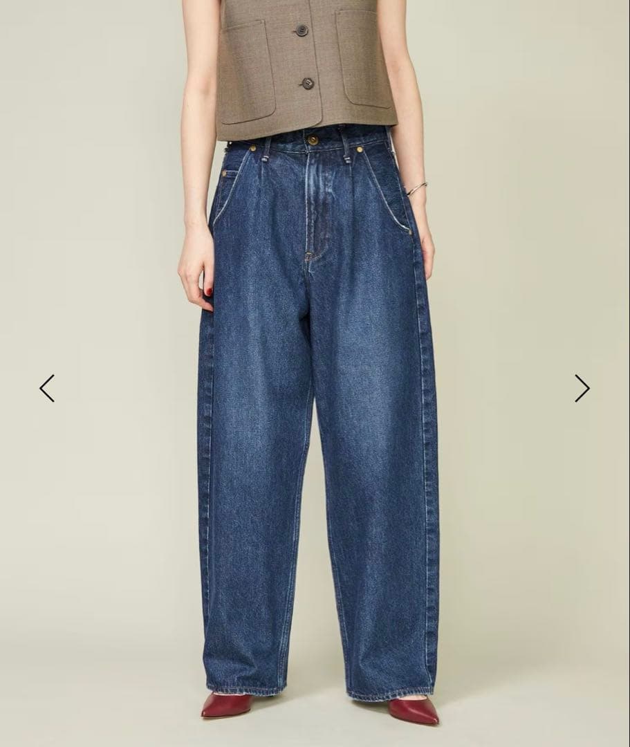 【別注】＜upper hights for conte＞タックデニムパンツ UN