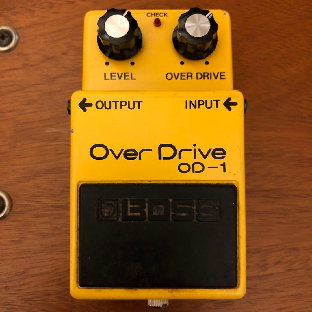 BOSS 日本製 OD-1 銀ネジ ボス オーバードライブ 9300 BOSS OD-1 Over Drive #9300 JRC4558D 銀ネジ 1979年製買取りました