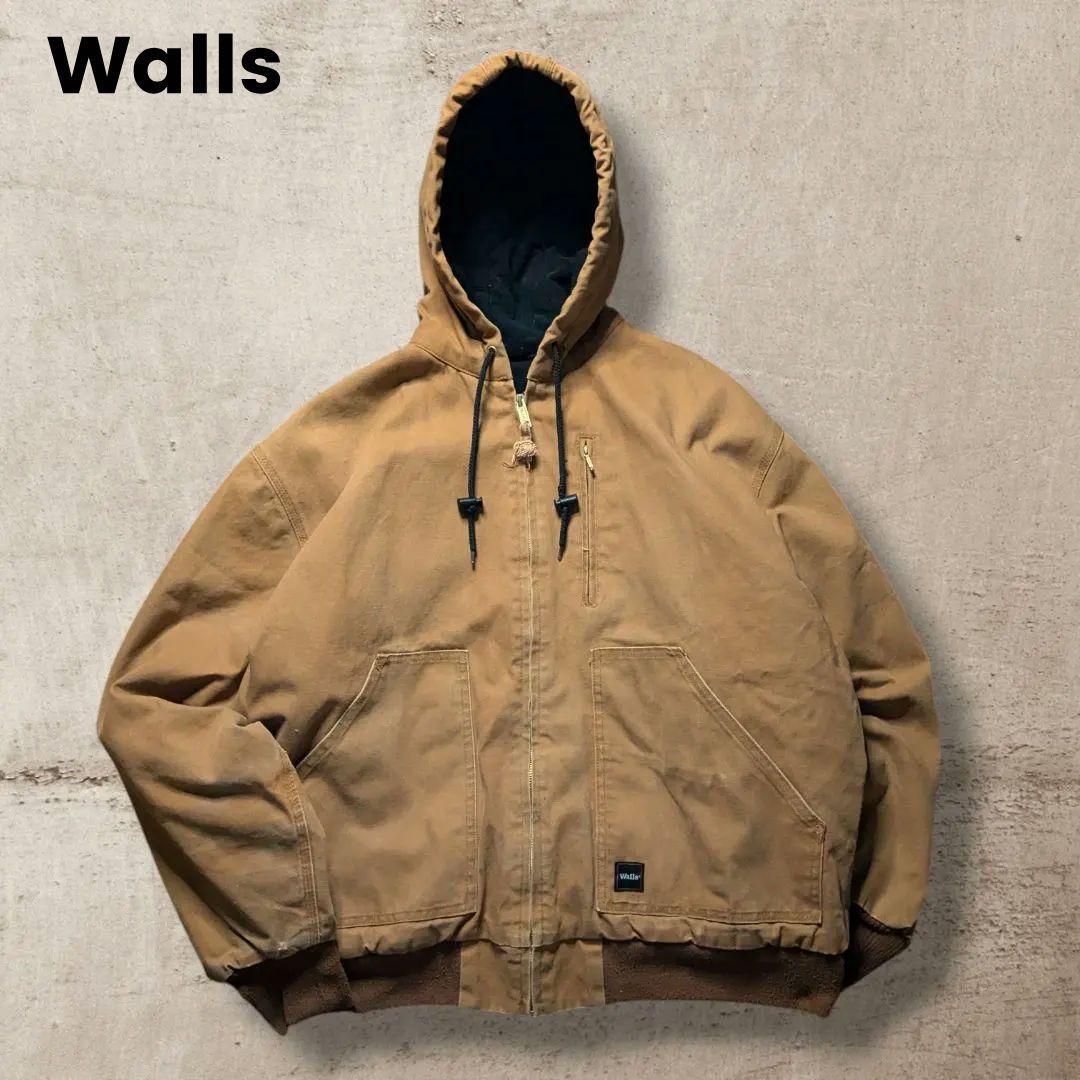 vintage90sWallsダックジャケットXL相当鬼フェード裏フリース希少