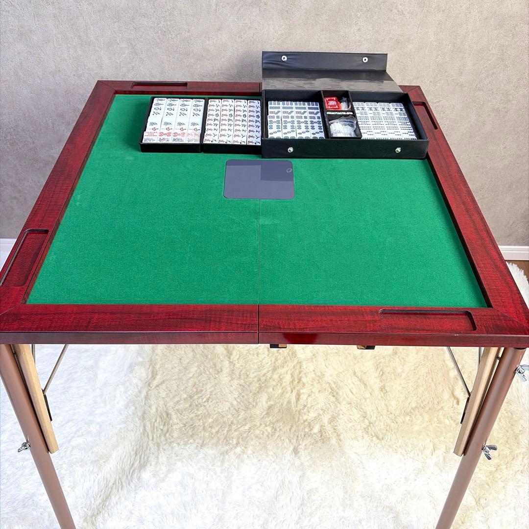 佐藤美術工芸 高級麻雀卓「持ってこー雀」牌・点棒セット 折りたたみ