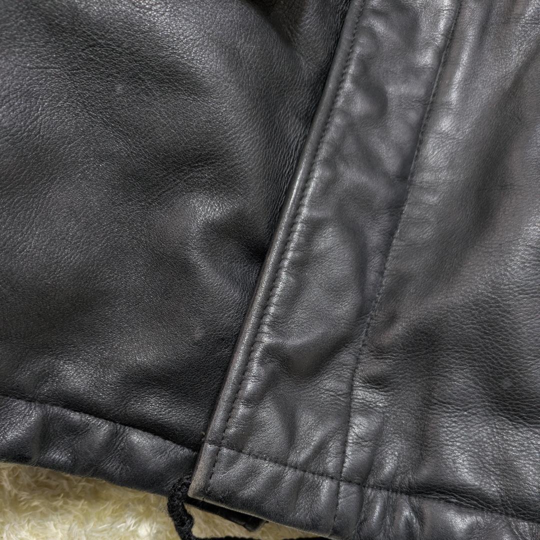 希少 42 Schott レザー M-65 フィールドジャケット 黒 ミリタリー