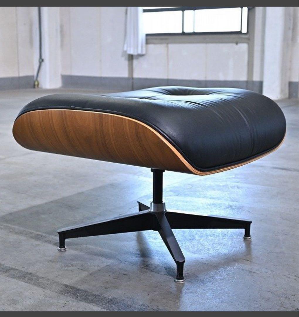 ハーマンミラー　イームズ　オットマン　ウォールナット本革　　定価25万 Herman Miller（ハーマンミラー） 即納在庫有 イームズ ラウンジチェア