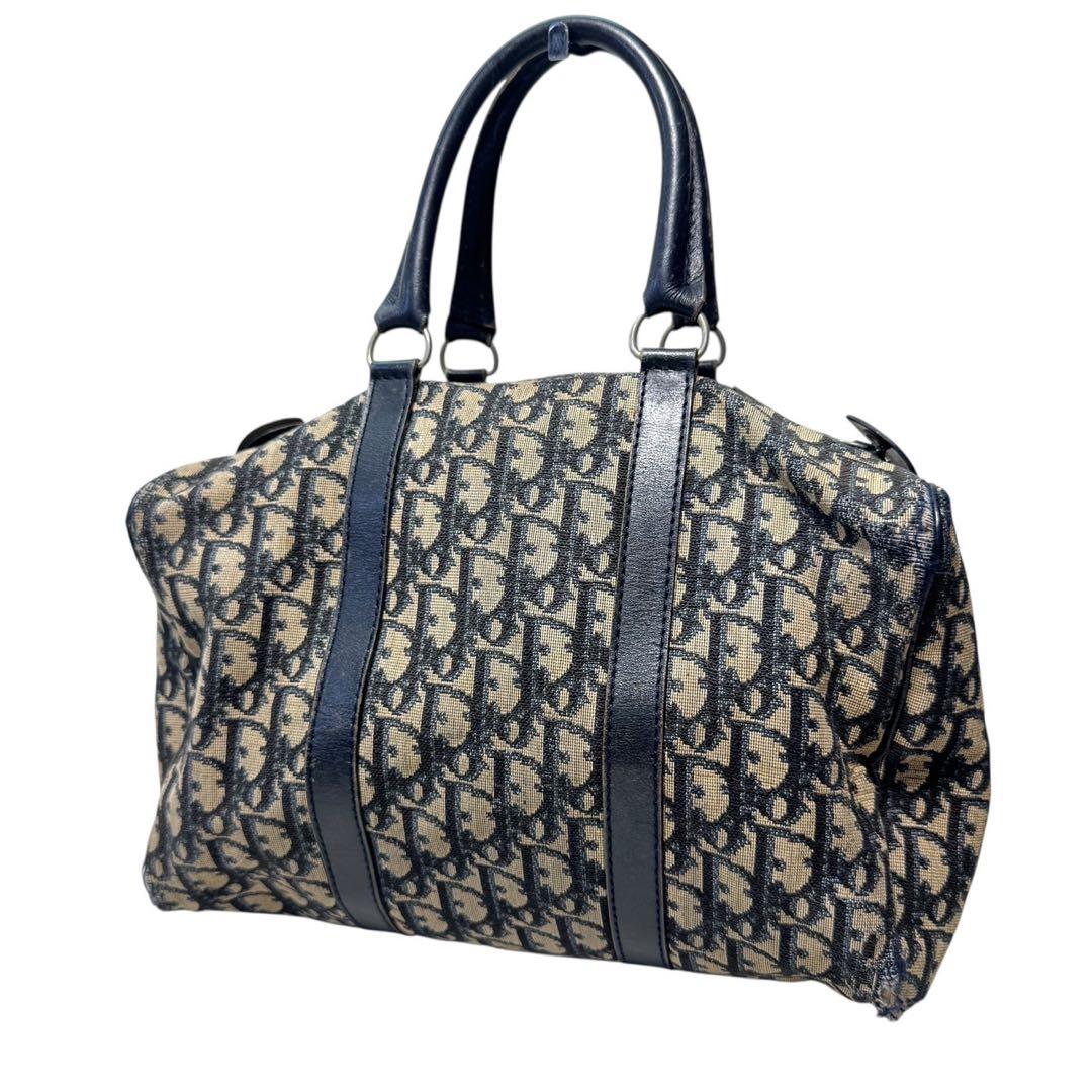 Dior トロッター ミニボストンバッグ ヴィンテージ レザー×キャンバス