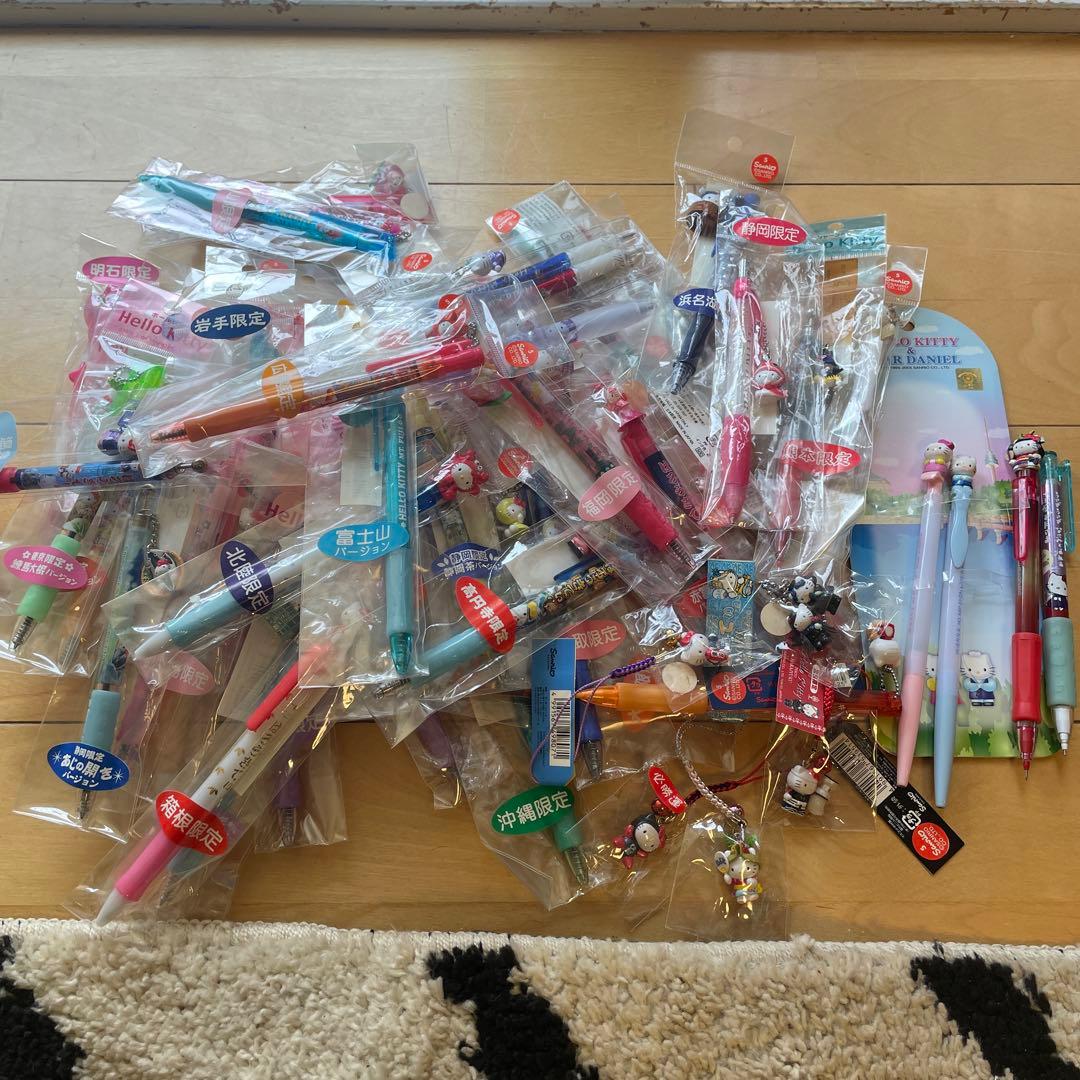 ご当地キティちゃんシャーペン　ボールペン　ハローキティ 52本セット　根ずけ5個