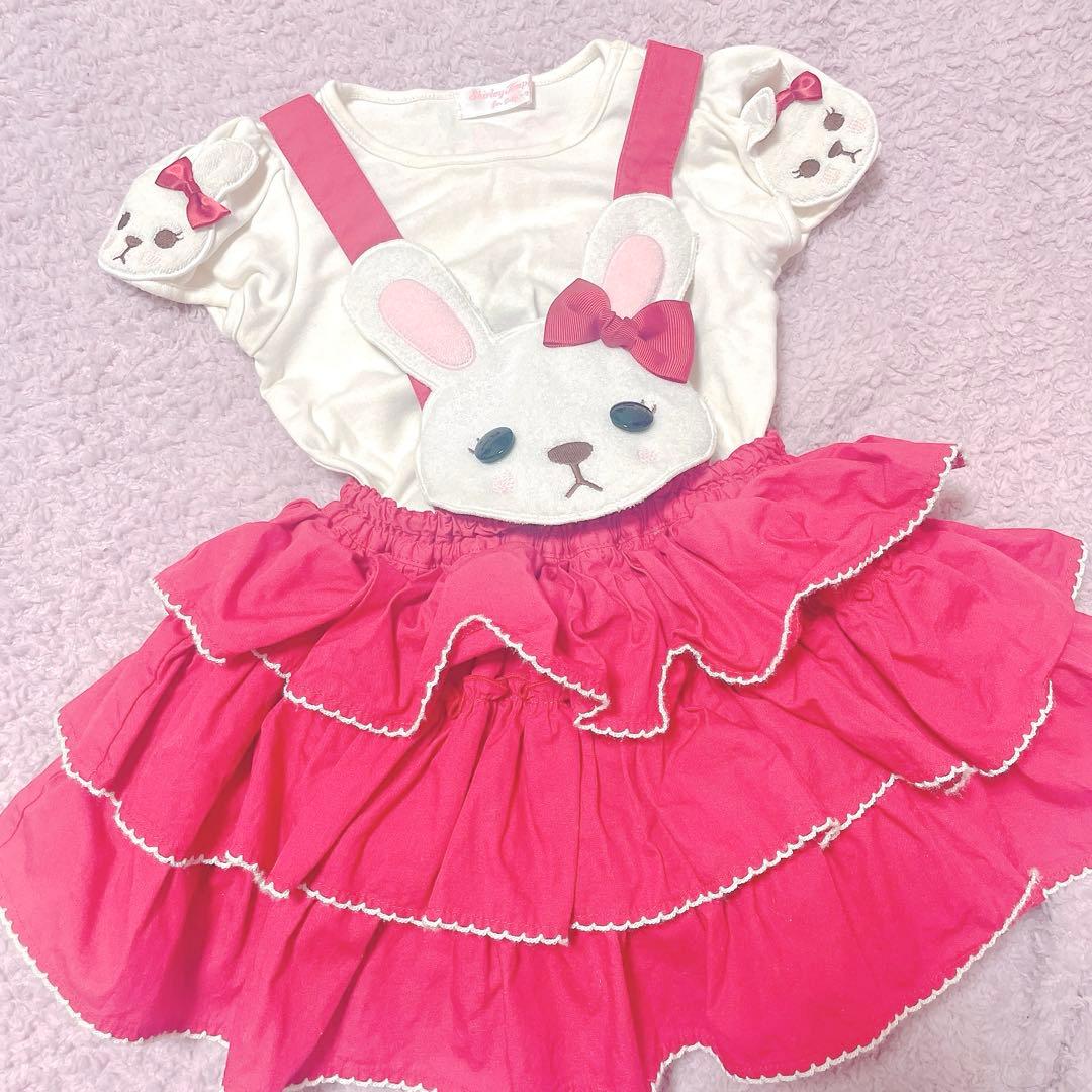 シャーリーテンプル うさぎグレコロンパース