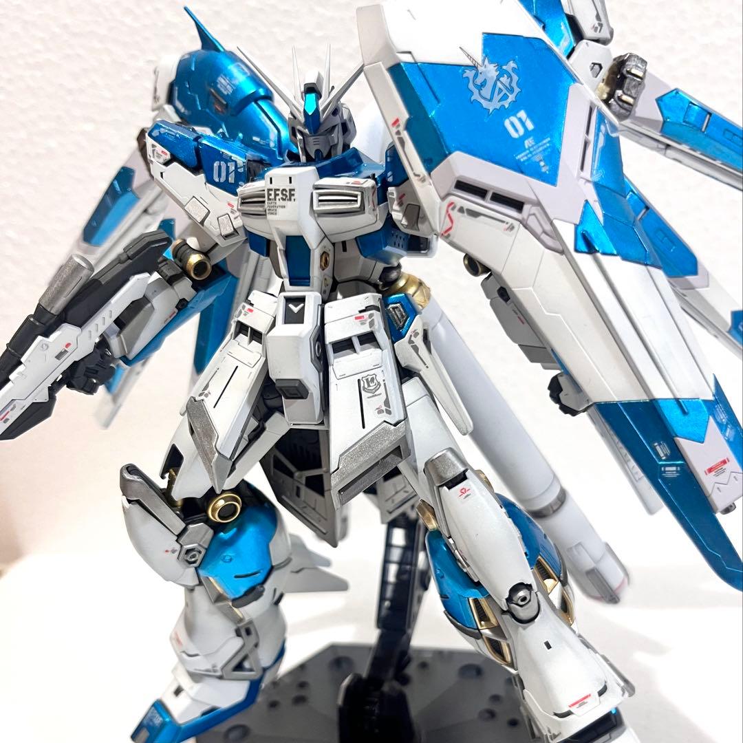 RG Hi-νガンダム ハイニューガンダム 塗装済 完成品 ハイパーメガバズーカ