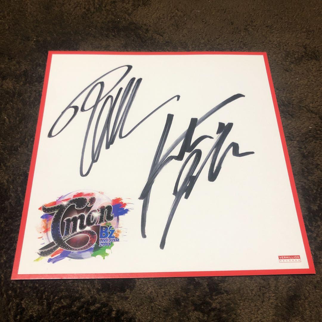 直筆サイン色紙　稲葉浩志、松本孝弘