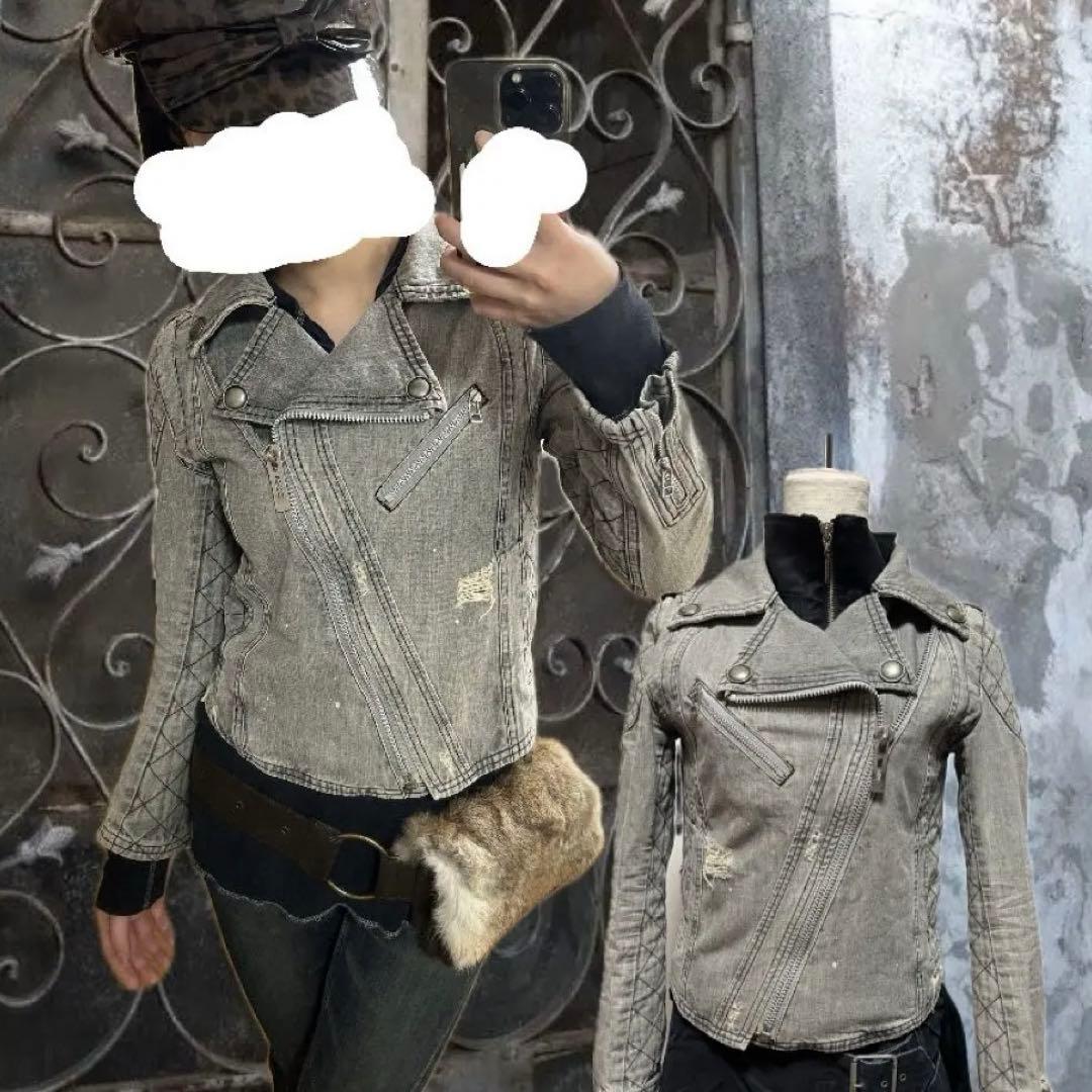 ミリタリージャケット Y2K grunge 00s短丈 archive ギミック