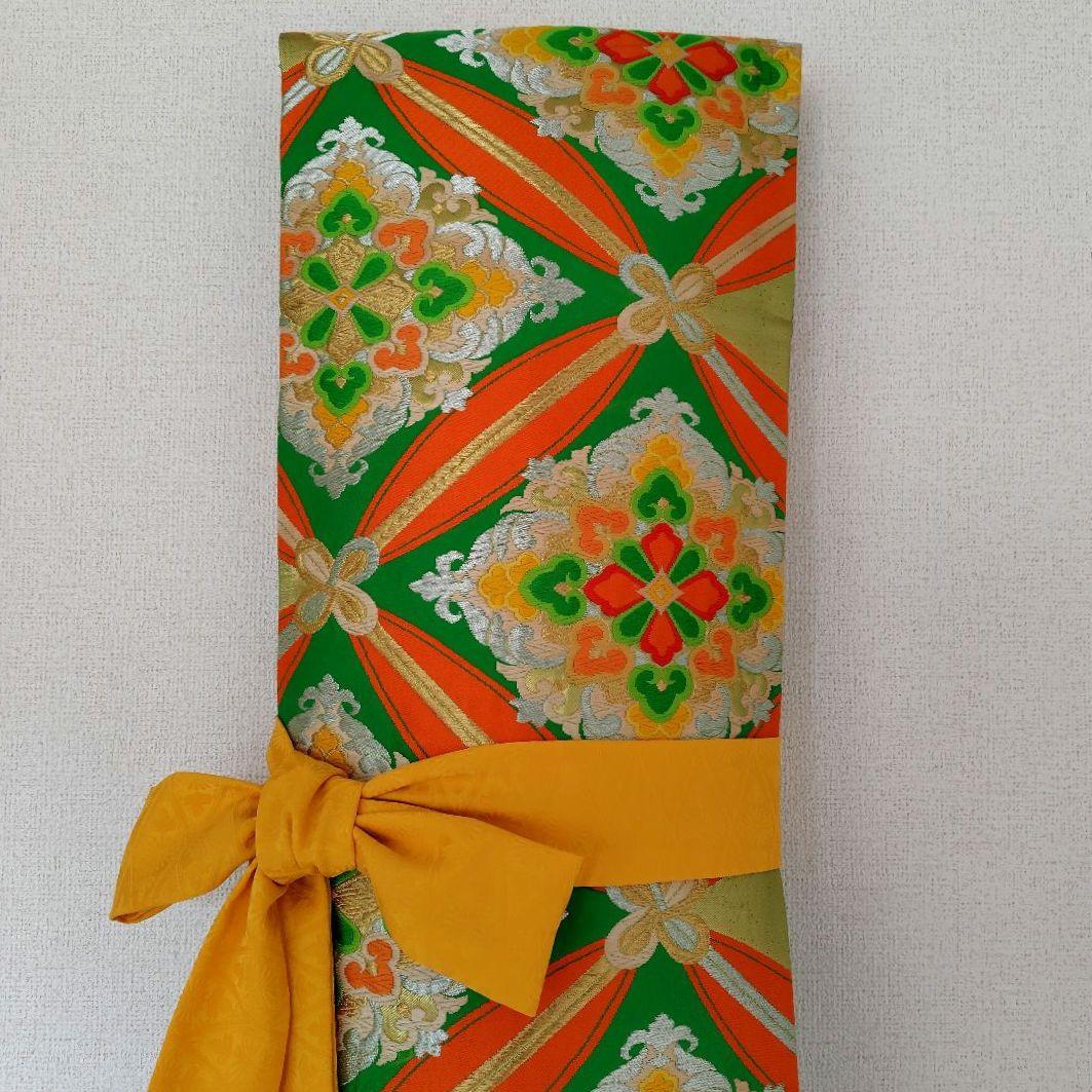 お琴カバー【華】着物帯 ゆたん油単ハンドメイド 和楽器 正絹 袋帯 山田流生田流