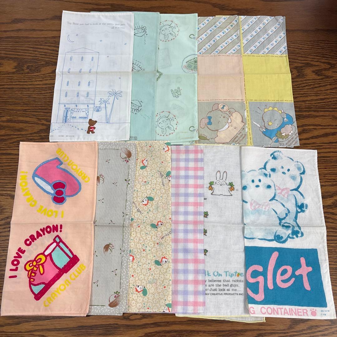 キャラクター ハンカチ 11枚 昭和レトロ 平成レトロ 昭和レトロ - メルカリ