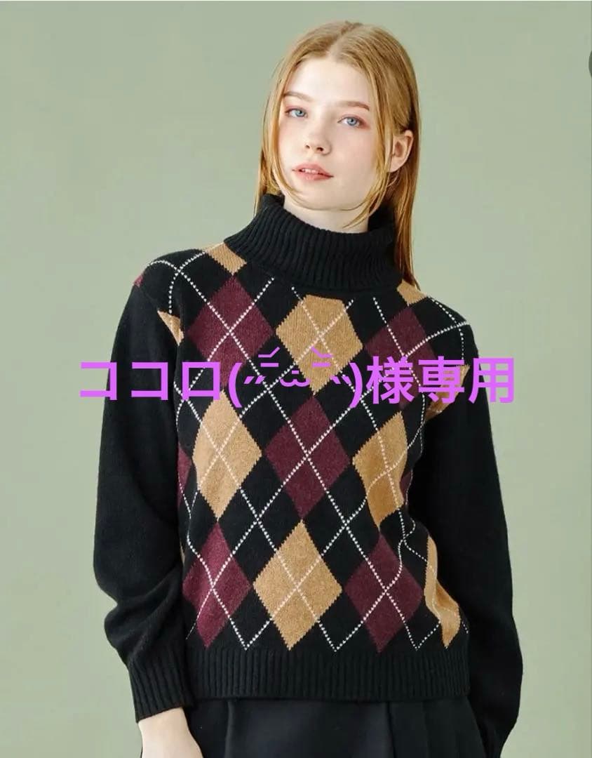 ブルーレーベルクレストブリッジ　アーガイルセーター　サイズ38