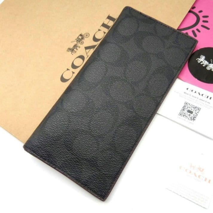 新品　COACH　長財布　メンズ　人気の小銭入れ付き