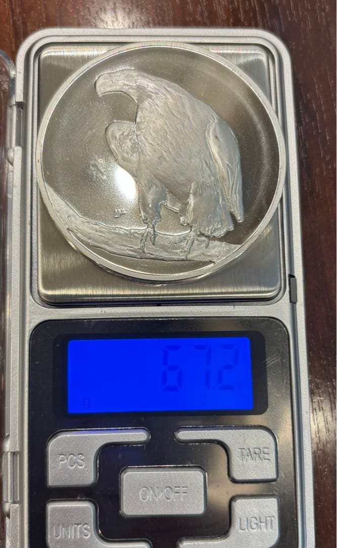 シルバー925 メダル 67g フランクリンミント社　日本の野鳥　オオワシ