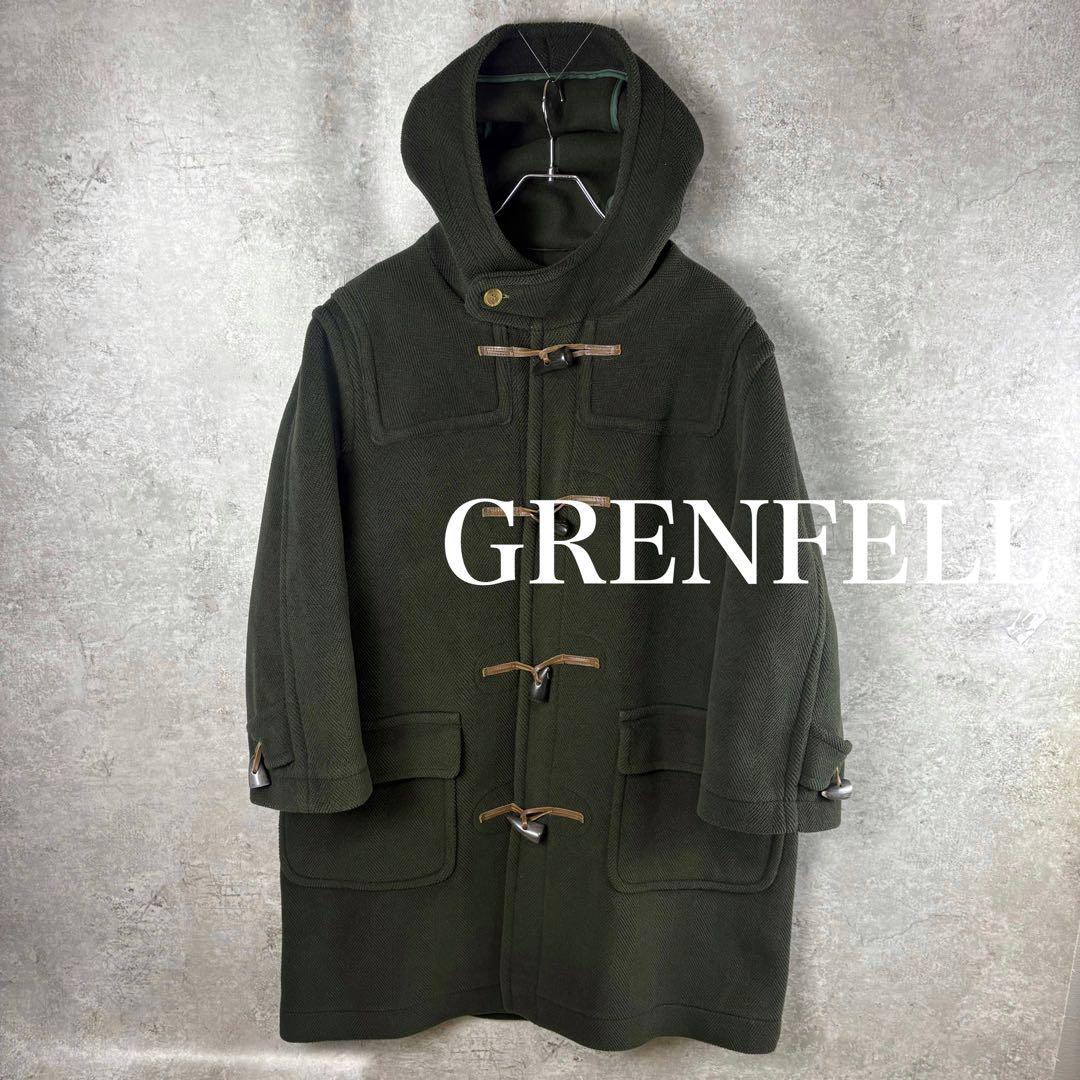 グレンフェル　90s GRENFELL　ダッフルコート WOOL カーキ　38