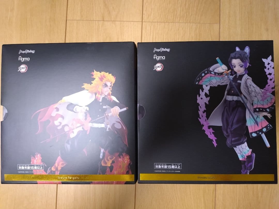 figma 胡蝶しのぶ＆煉獄杏寿郎 セット　中古 TVアニメ『鬼滅の刃』から「煉獄杏寿郎」「胡蝶しのぶ」がフィギュ