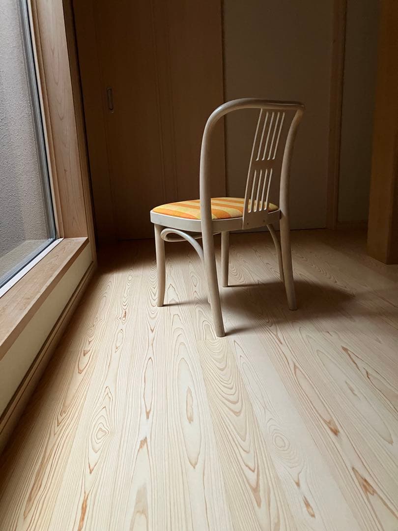 秋田木工　ダイニングチェア　シート張替え済　国産ビンテージ　北欧　曲木　椅子