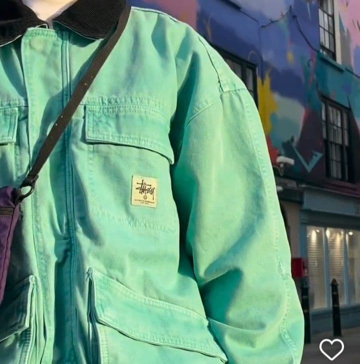 STUSSY WASHED CANVAS SHOP JACKET Mサイズ