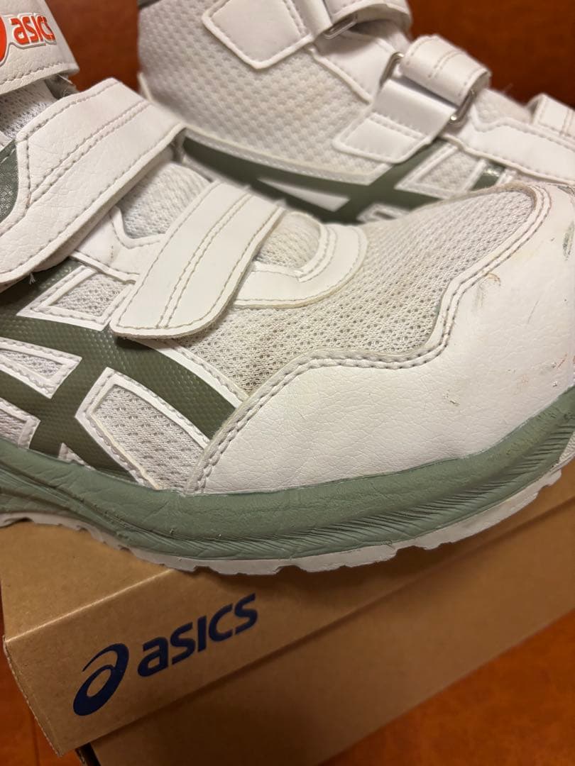 asics WINJOG DP216 安全靴 25.5cm ホワイト/グリーン