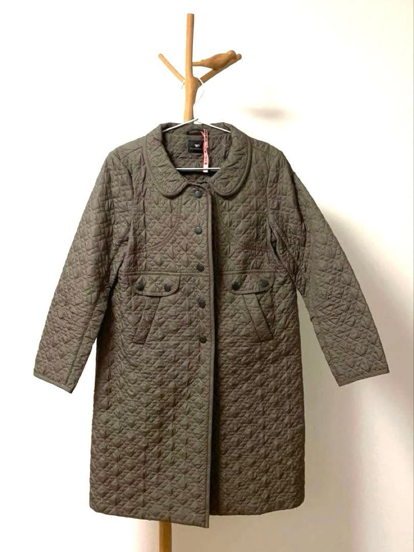 ANYA HINDMARCH アニヤ・ハインドマーチ カーキ キルティングコート