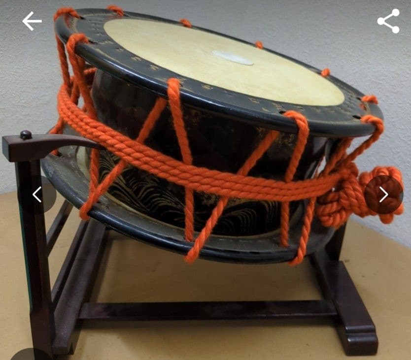 締太鼓 長唄和楽器 打楽器 締め太鼓 和太鼓 台付　太バチ　細バチ
