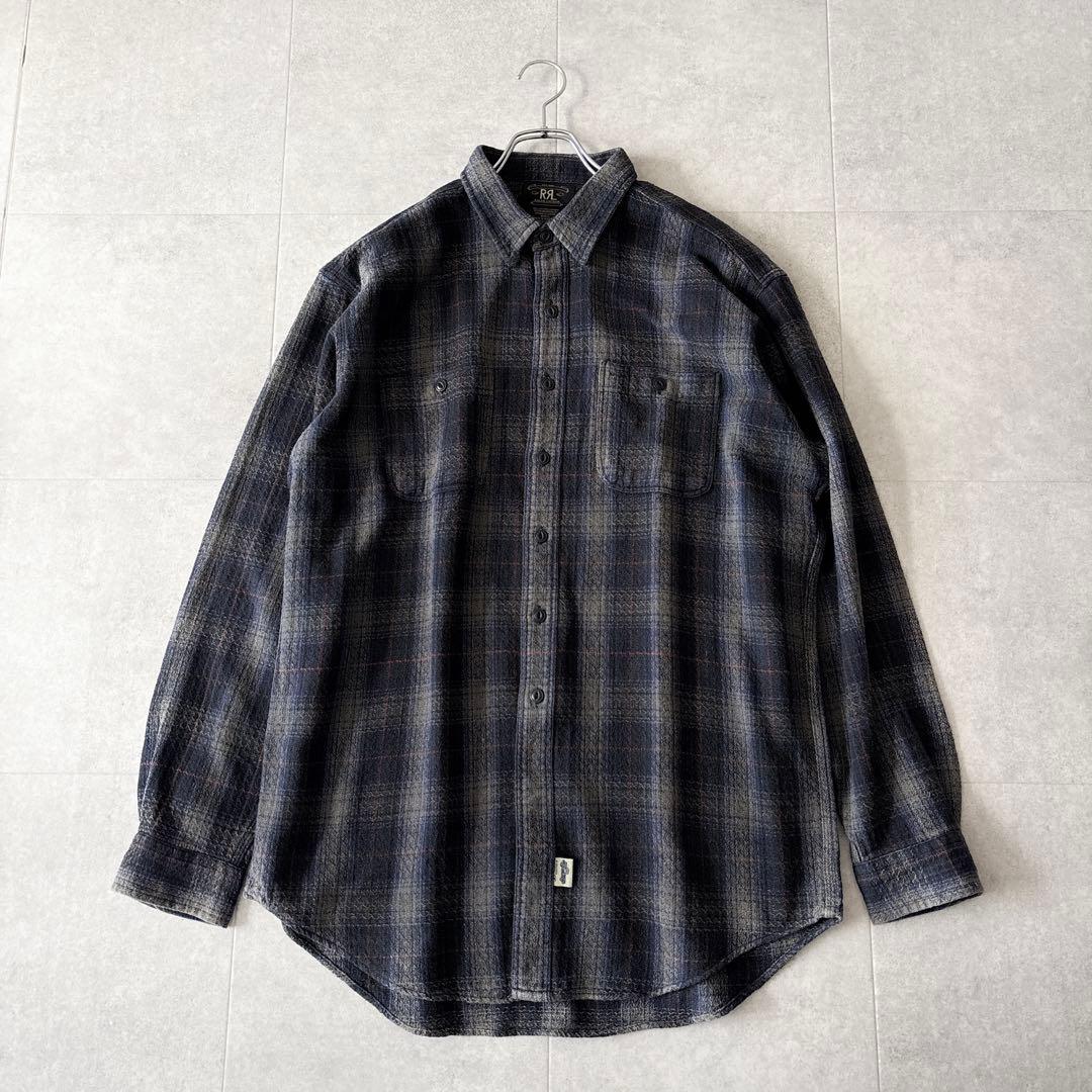 【極美品】RRL ダブルアールエル オンブレチェックシャツ L 三つ星