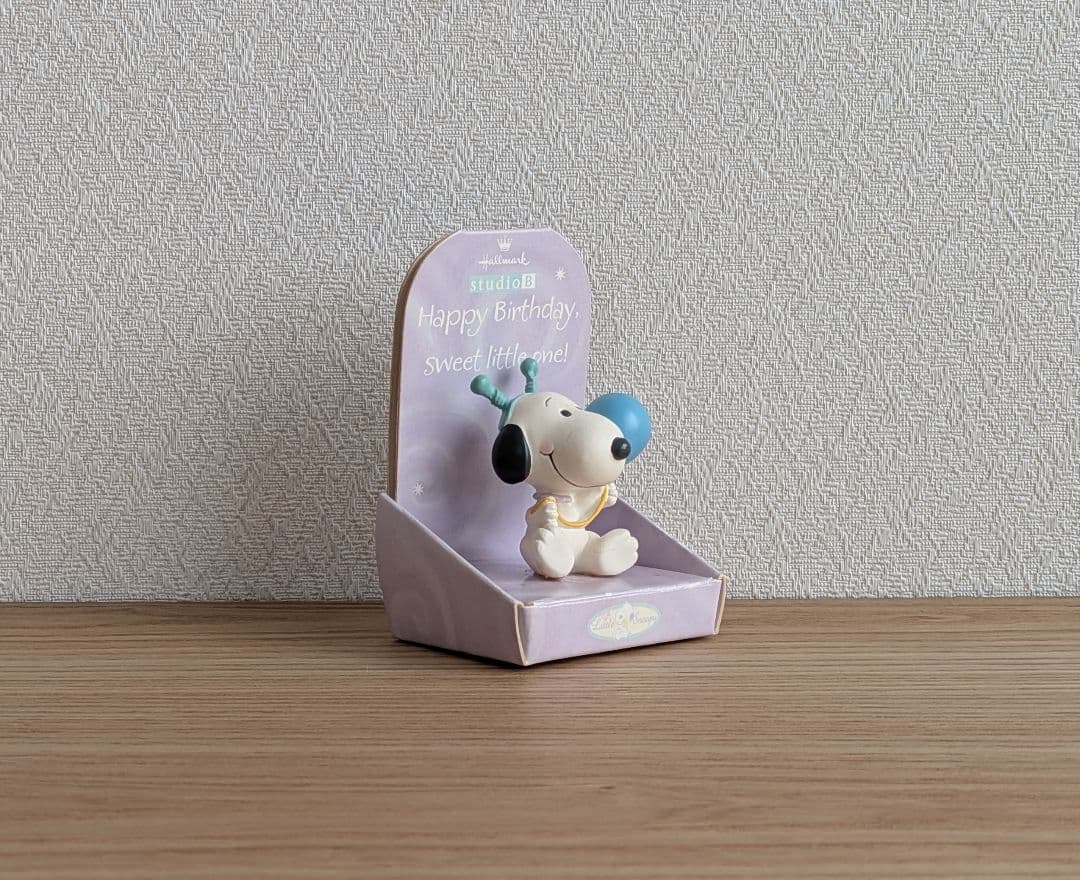 ホールマーク スタジオB リトルスヌーピー シリーズ ミニドール バルーン スヌーピー お手紙【ありがとう／立体ミニカード】日本ホールマークの