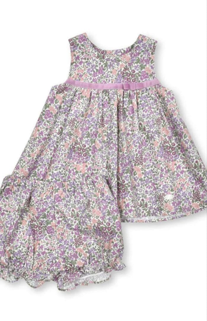 タルティーヌエショコラ　花柄ワンピース 美品　70〜80