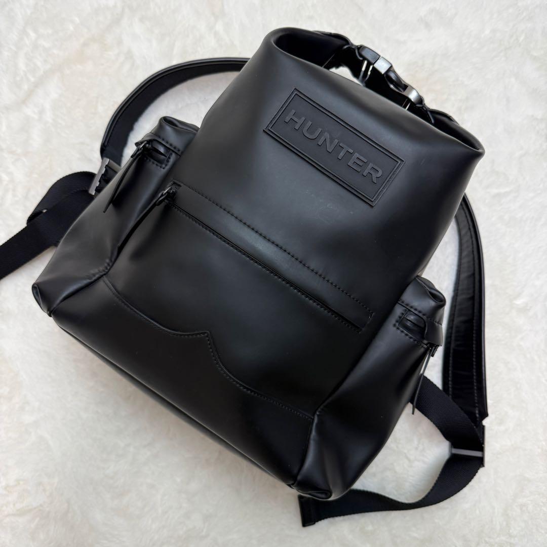 HUNTER 防水　トップクリップ　ラバー　レザー バックパック　リュック HUNTER ORG TOPCLIP BACKPACK RUB LTH（オリジナル トップクラップ