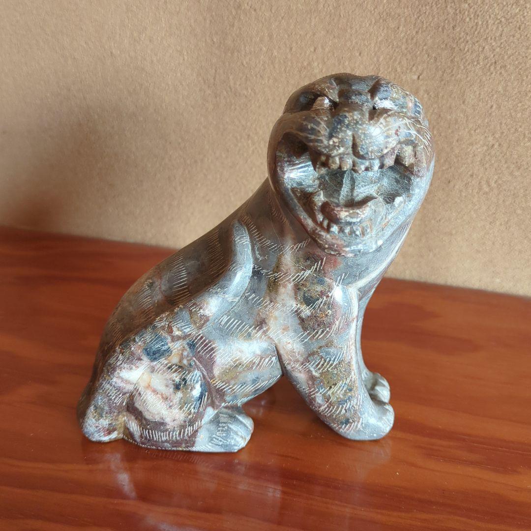 石製動物彫刻 笑顔の表情　骨董品　古美術　寅　虎　タイガー石像 楽天市場】骨董○大理石虎置物○中国古玩 | 清朝時代頃-20世紀頃 | 石