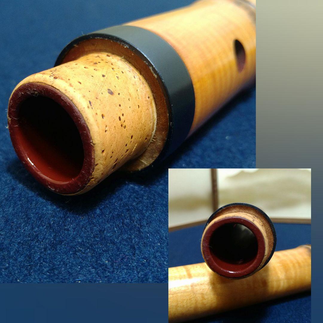 AH57 尺八 完全正律官 二尺三寸官 都山流 胡蝶 歌口カバー ワダ楽器 美品