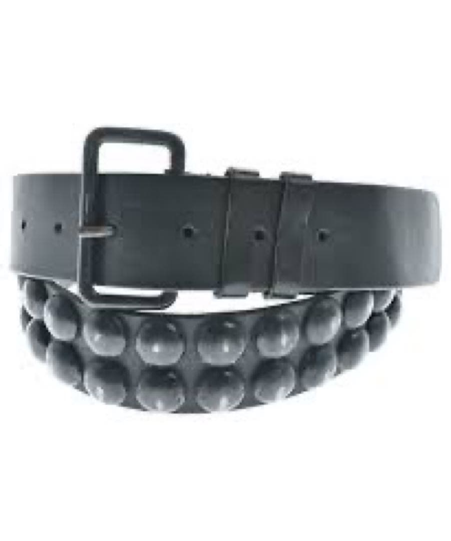 ANN DEMEULEMEESTER ブラック　レザー スタッズ　ベルト