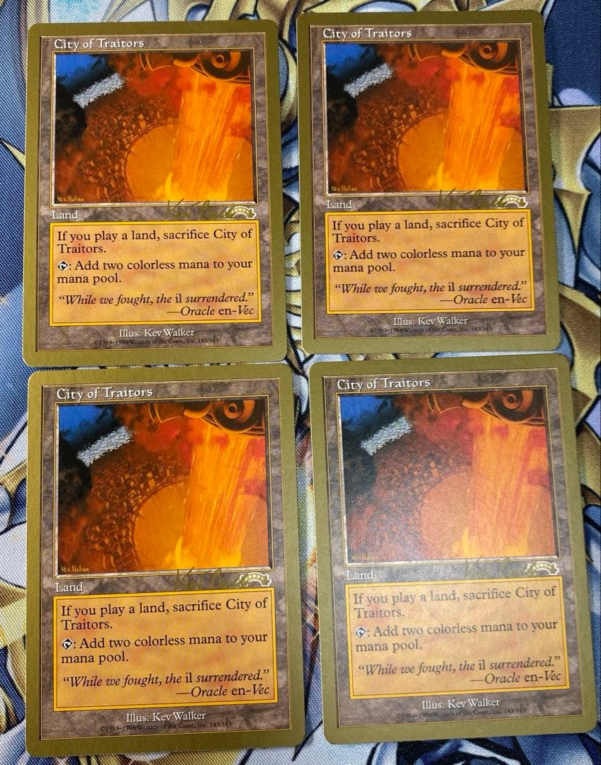 裏切り者の都 City of Traitors 金枠 英語版 4枚セット MTG EX]裏切り者の都/City of Traitors《日本語》【EXO】