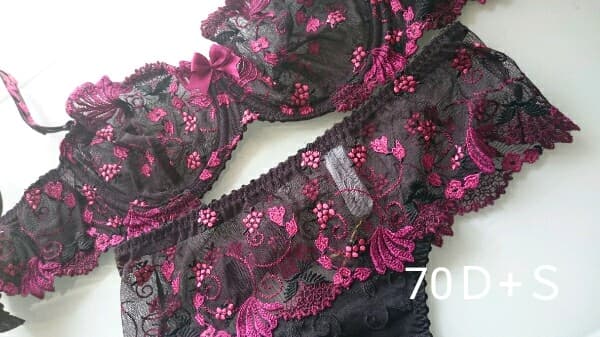 値下げ70Ｄ+Ｓ★Secret d'Eva海外高級ブランドブラウン×レッド