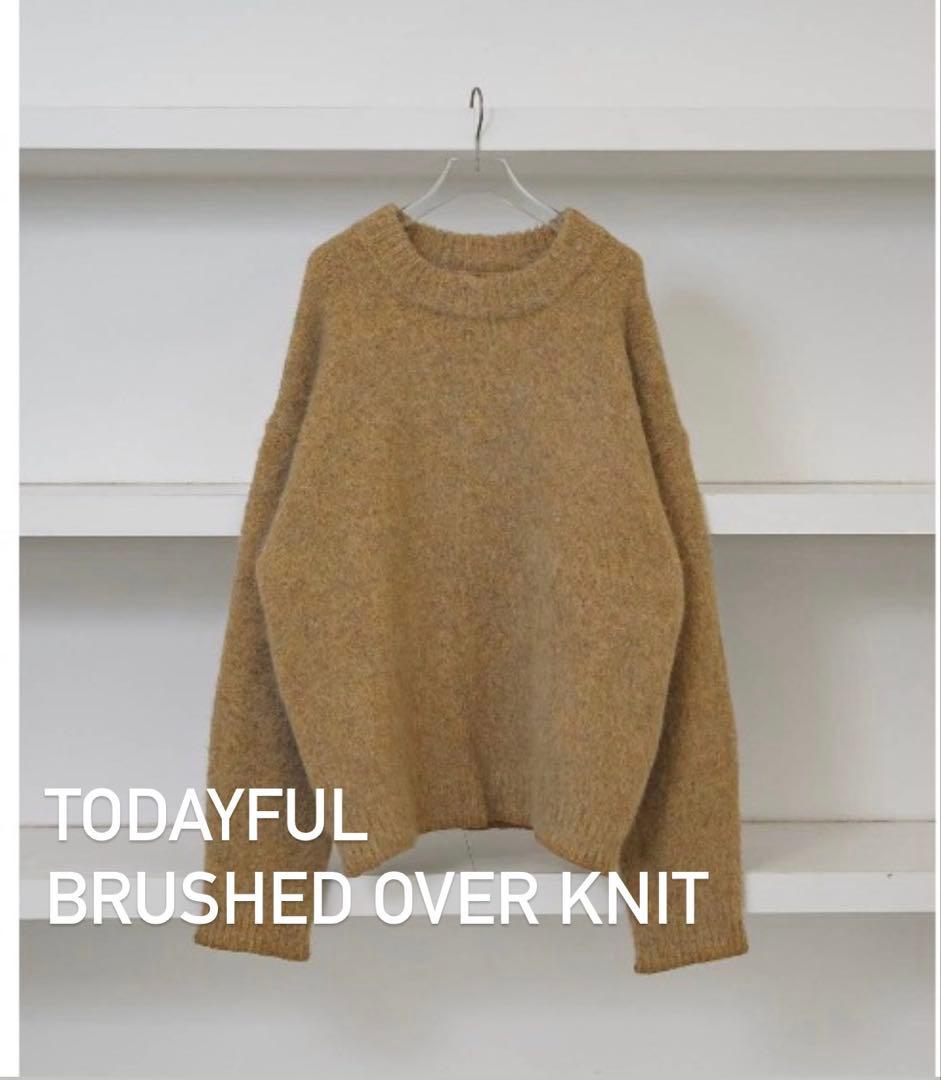 TODAYFUL BRUSHED OVER KNIT オリーブ