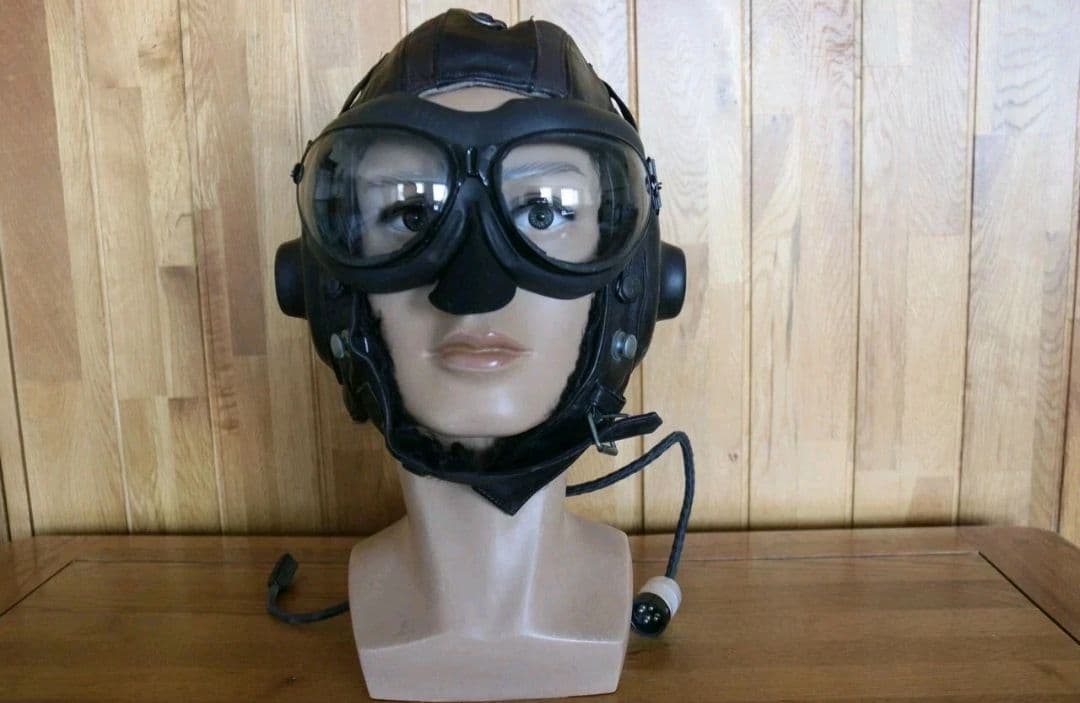 レア 初期オリジナル MiG/Su パイロットレザー フライトヘルメット