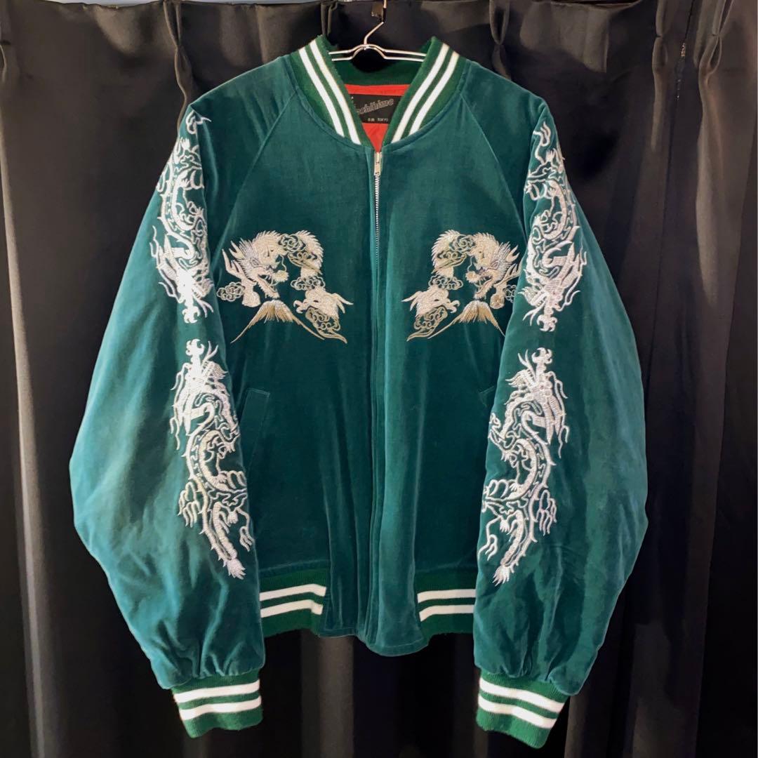 美品】グリーン別珍 スカジャン(星姫) - メルカリ