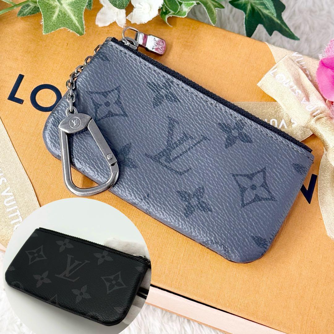 極美品 ルイヴィトン モノグラム エクリプス ポシェット クレ ケース