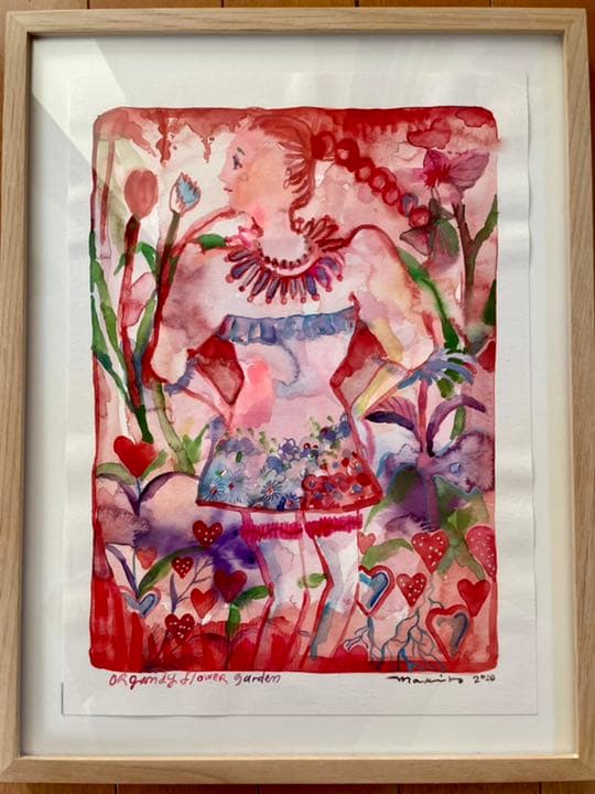 花椿「空想ガストロノミー」の作者田中麻記子の水彩画