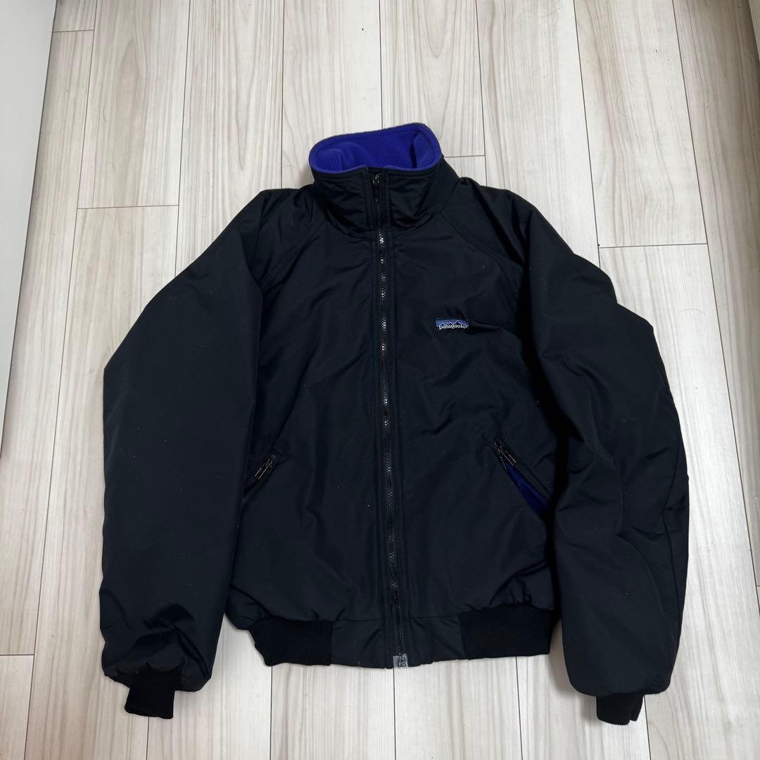 80s 三角タグ　USA製　シェルドシンチラジャケット　パタゴニア　ブラック