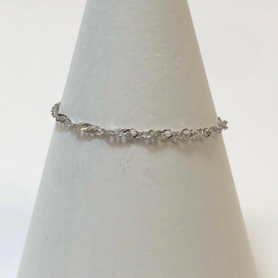 オーロラ　プラチナ19号とピンクゴールド18号　スクリューチェーンリング