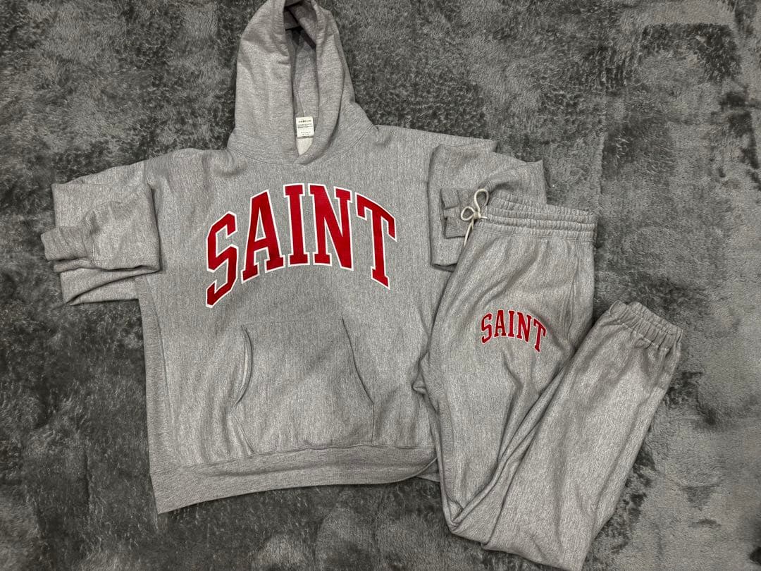 セントマイケル　SAINT Mxxxxxx グレー パーカー セットアップ セントマイケル SAINT HOODIEセットアップstyle.2024.2.9 | 4201 | MARK