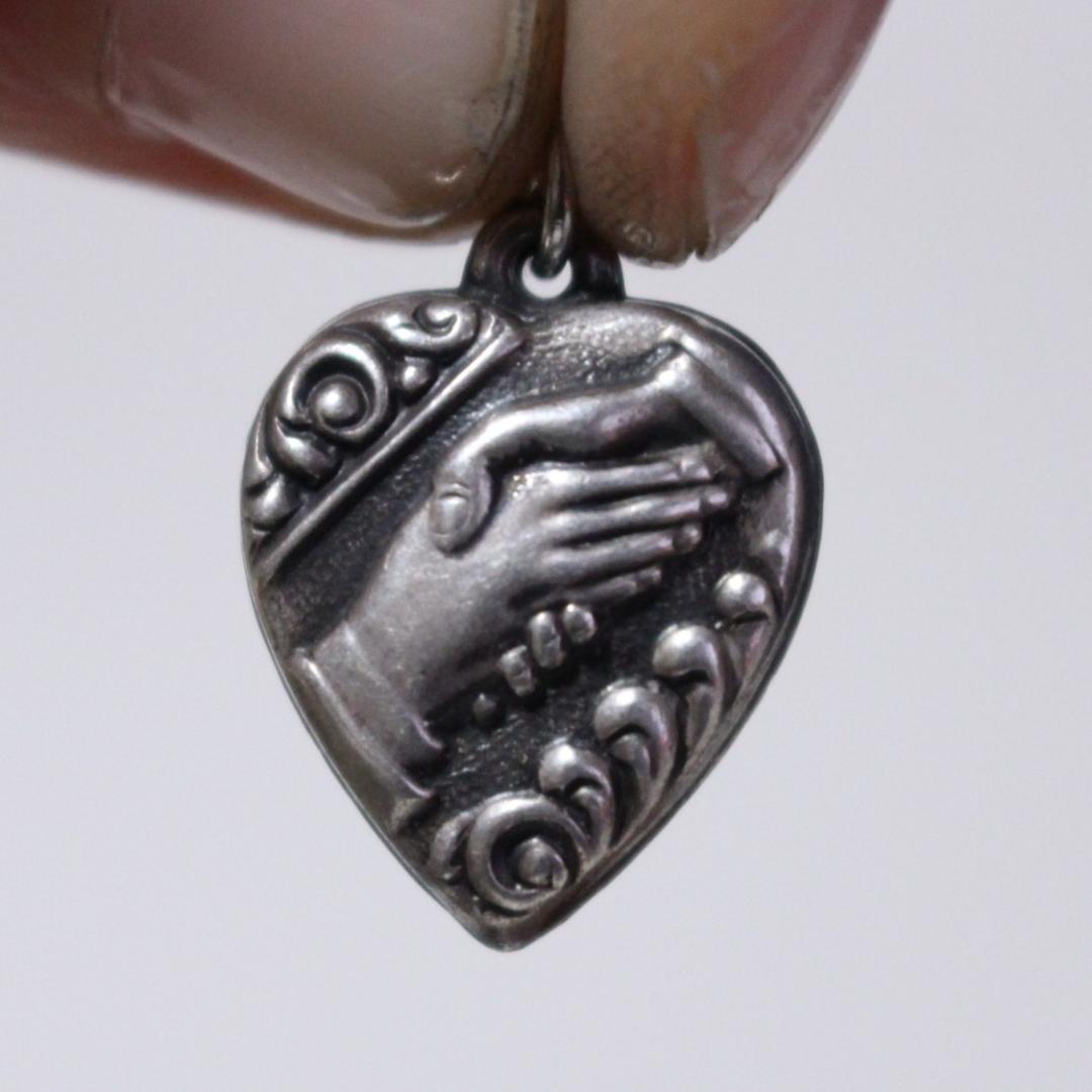 40s スウィートハートジュエリー WW2 祖母 友情 握手 ハンドシェイク