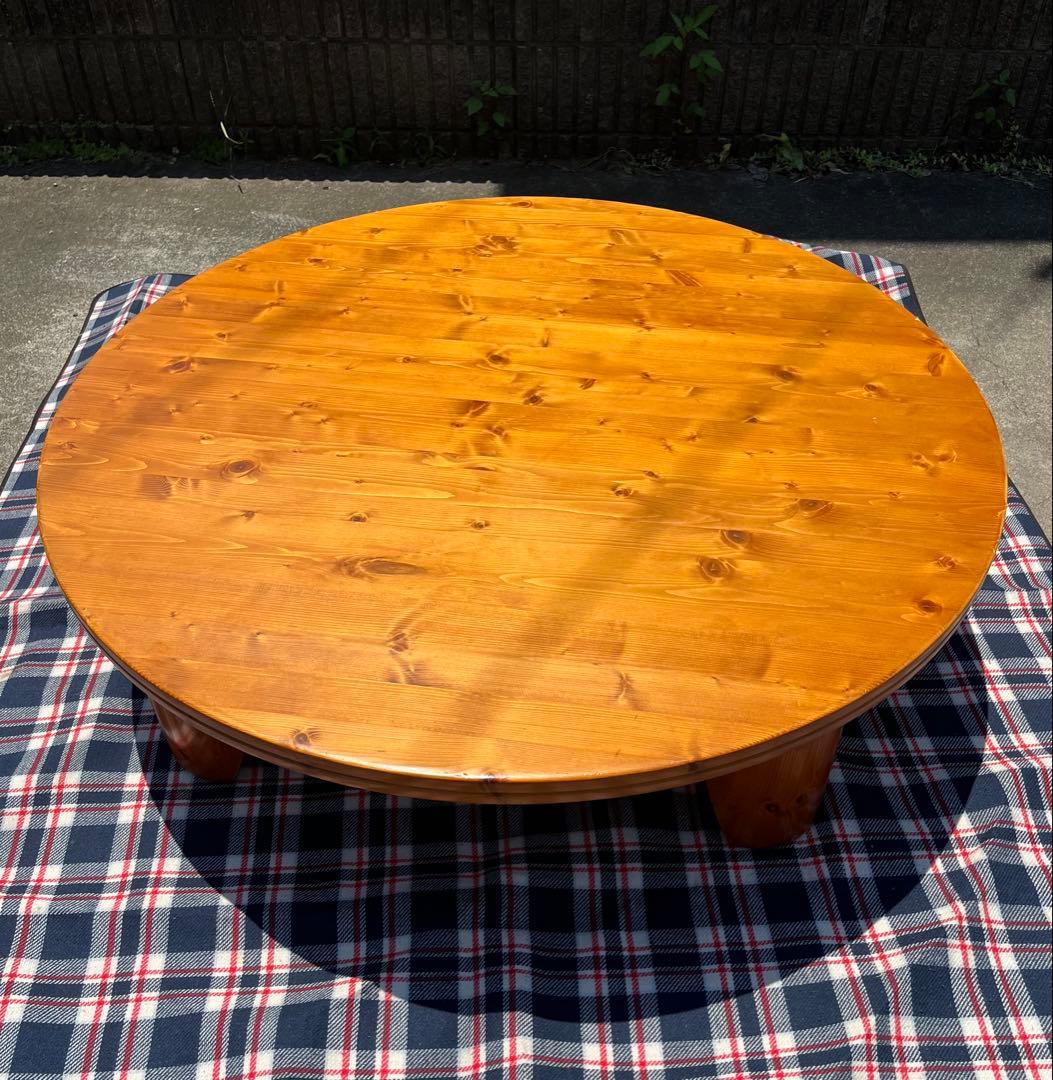 丸型ちゃぶ台　脚折りたたみ式座卓　120