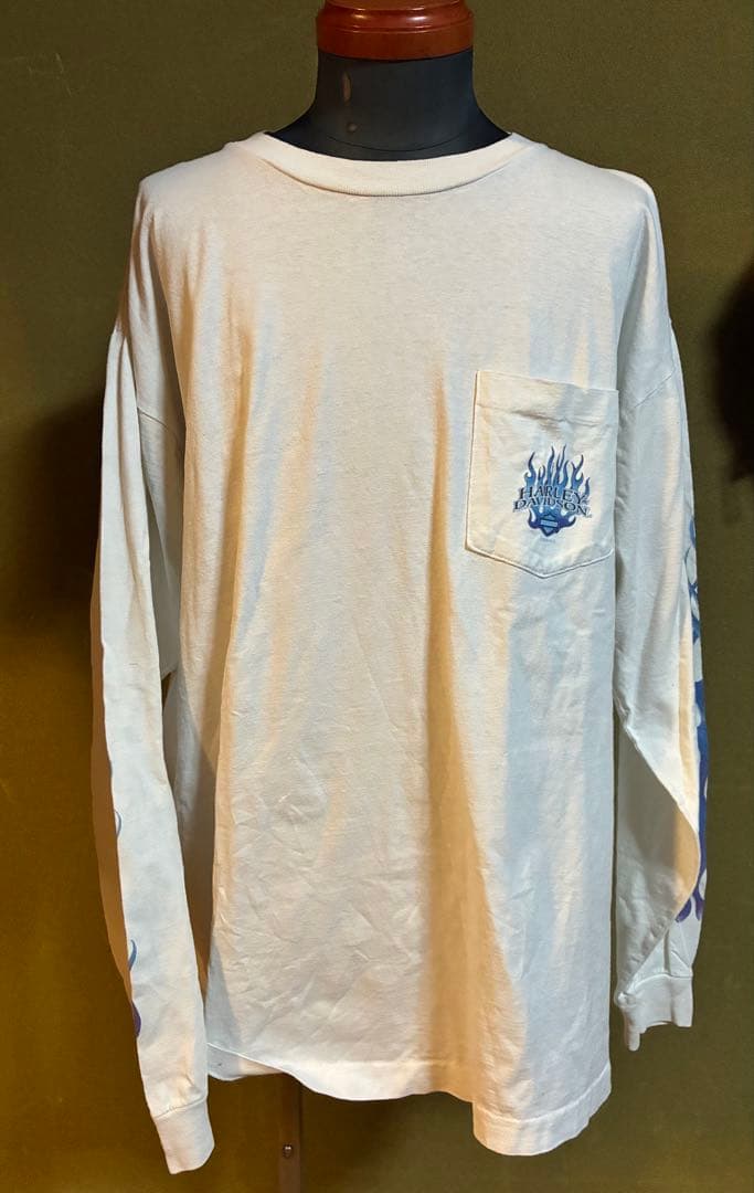 Harley Davidson 長袖Tシャツ フレイムデザイン 2000年モデル