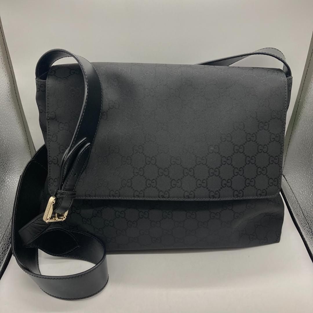 ▼GUCCI ナイロン　メッセンジャーバッグ　ブラック　272351 ▽GUCCI ナイロン メッセンジャーバッグ ブラック 272351