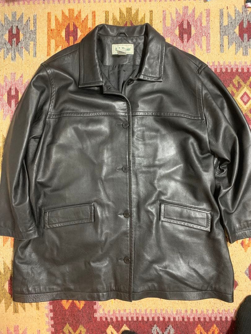 ジャケット・アウター 80sLL Bean Lambskin Leather Black Coat