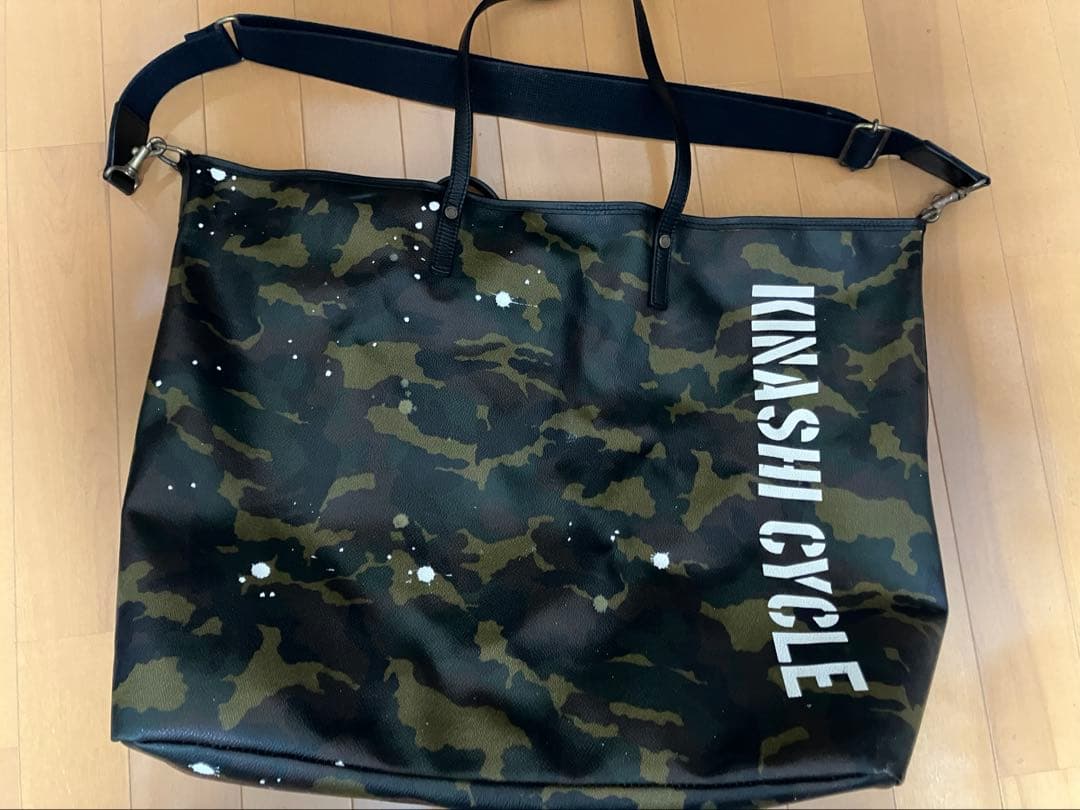 KINASHI CYCLE 迷彩柄トートバッグ