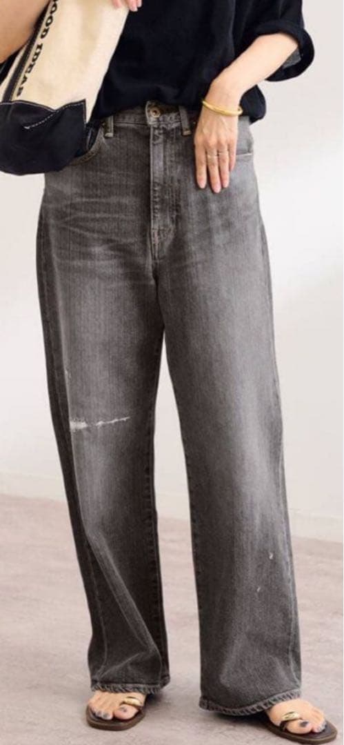 mamiu FRAMeWORK デニムストレートパンツ　グレー　38